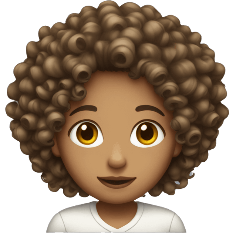 Curly hair girl emoji