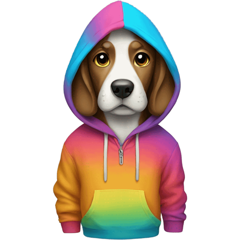 dog wearing hoodie emoji