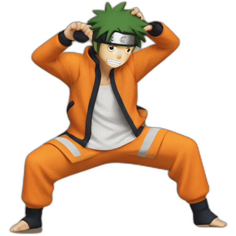 naruto doing a dab emoji