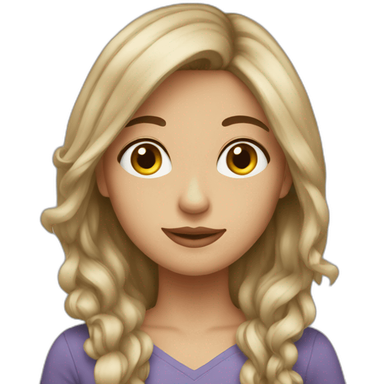 Brunette female OT emoji