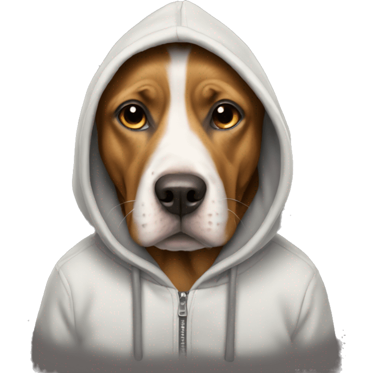 Dog with a hoodie emoji