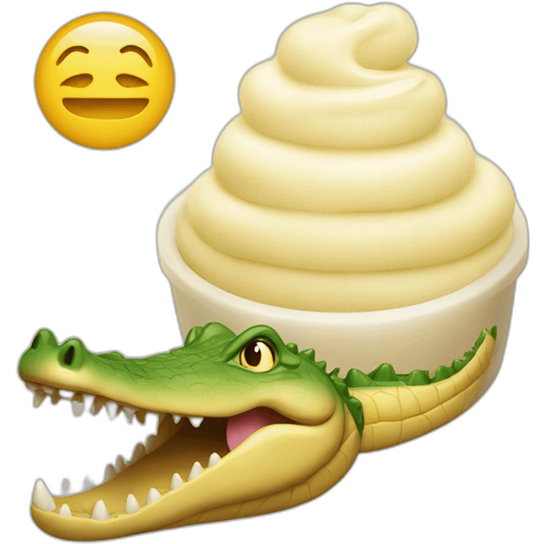 Crocodile golding a ige cream emoji