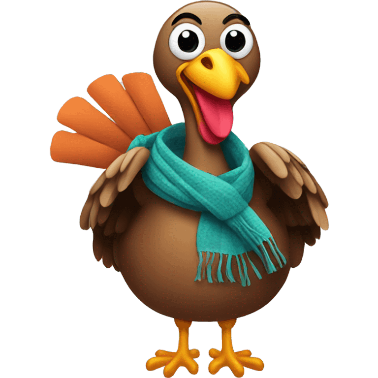 Turkey wearing scarf  emoji