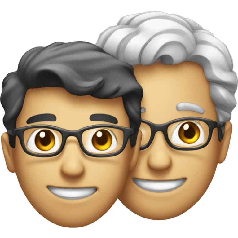 two scientists smiling emoji