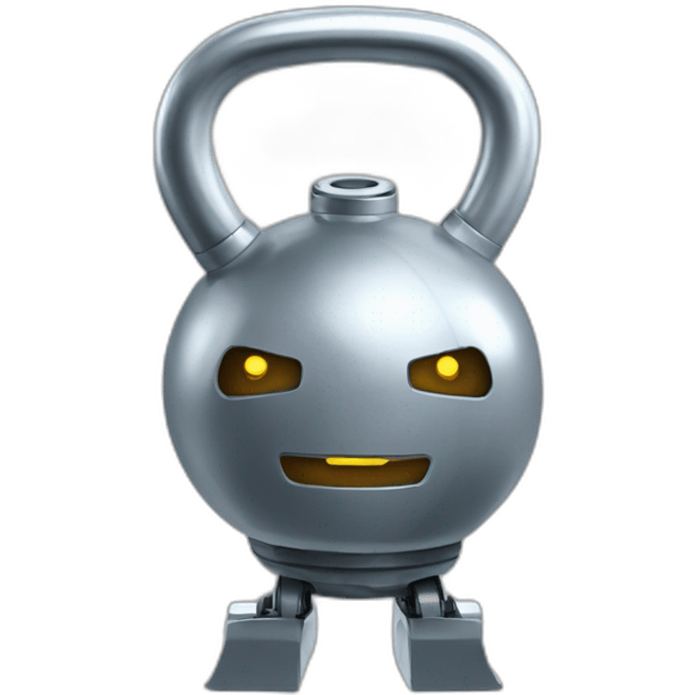 a robot kettlebell emoji