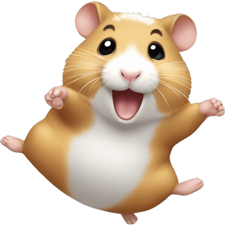 a hamster doing a cartwheel emoji