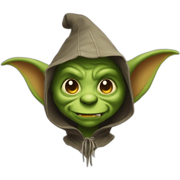 hooded goblin just goofing around emoji