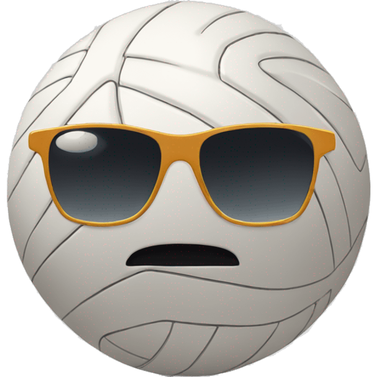 sunglasses emoji with a volleyball emoji