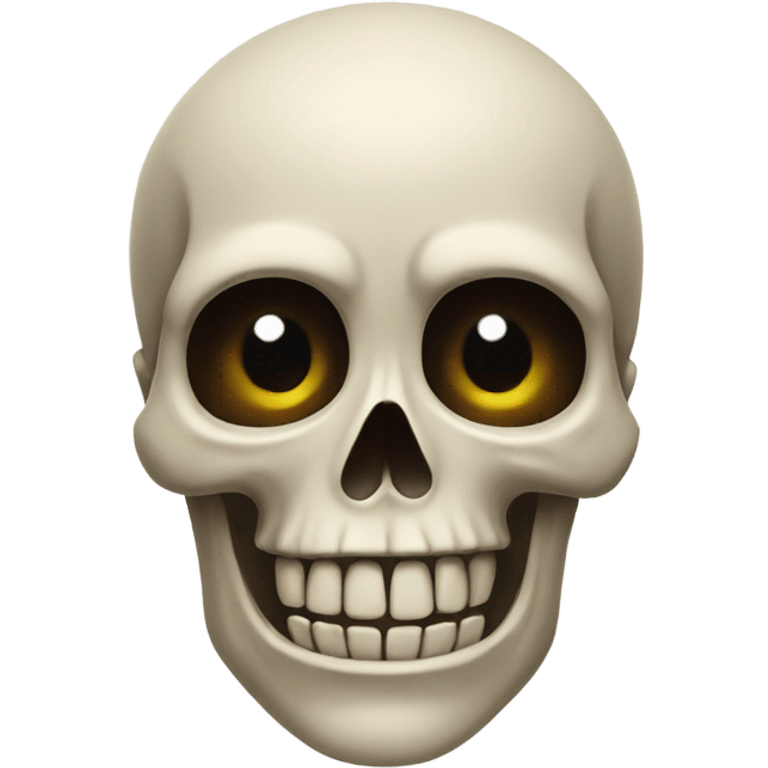 A skull emoji and the pleading face emoji combined emoji