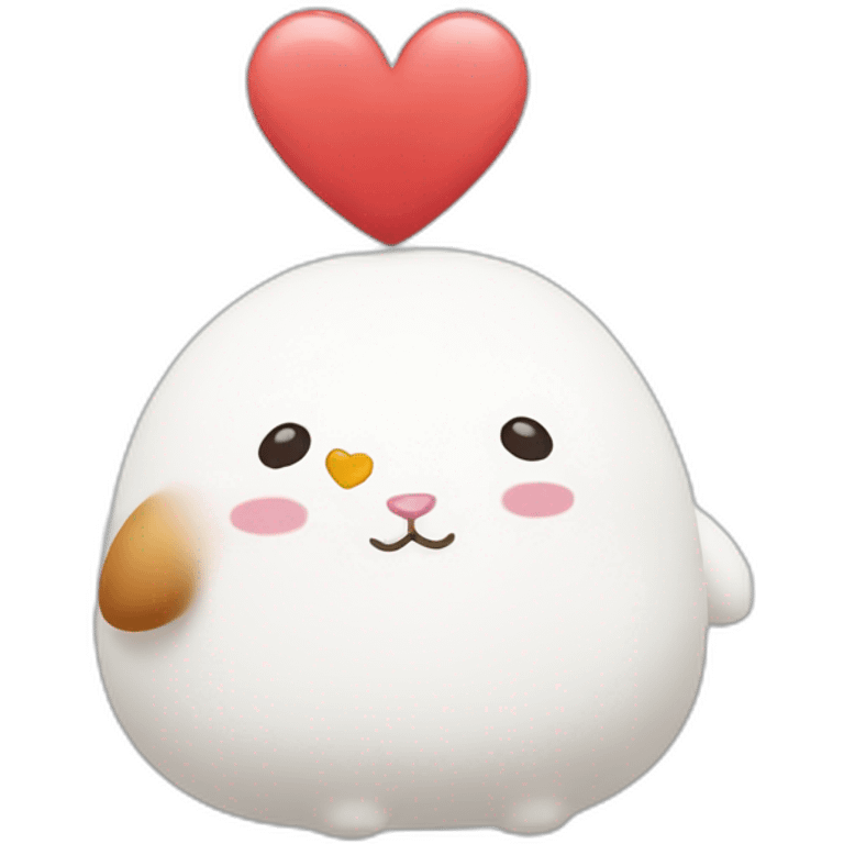 Molang with heart emoji