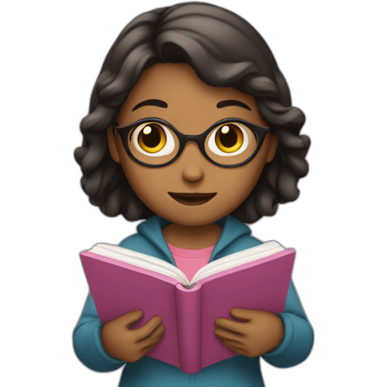 girl reading emoji