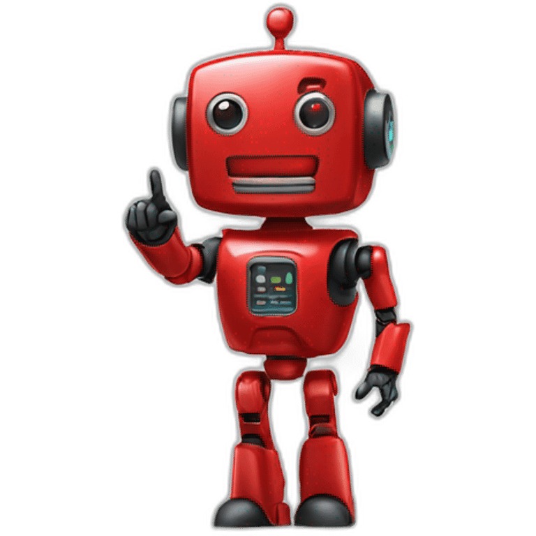 red robot number 10 pointing up emoji