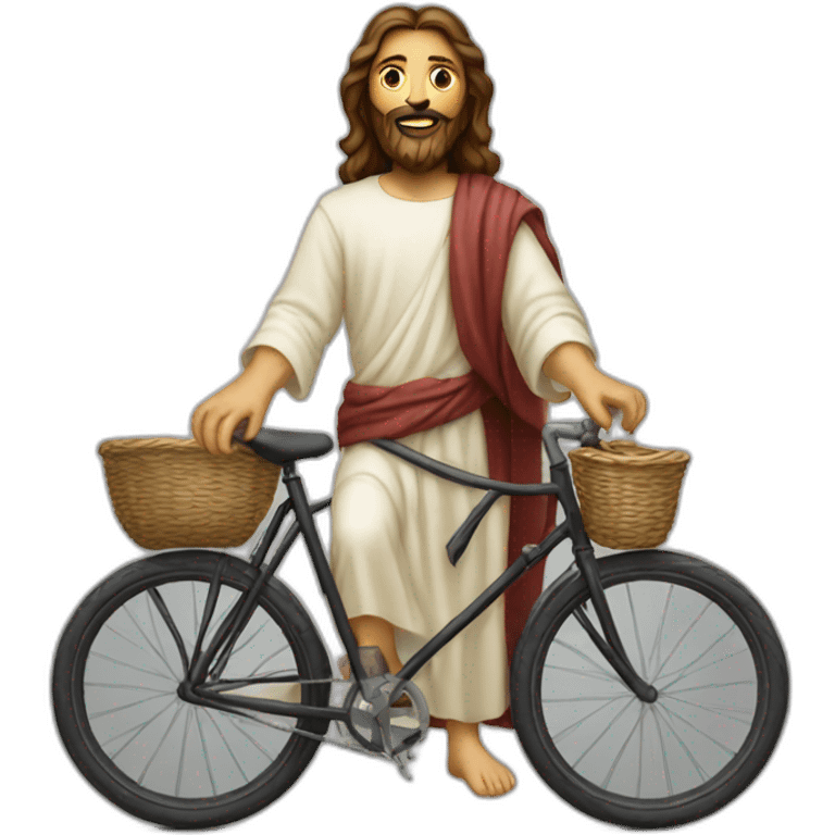 Jesus on the bicycle emoji