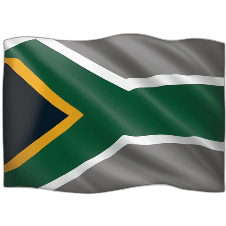 Greyscale South African flag  emoji