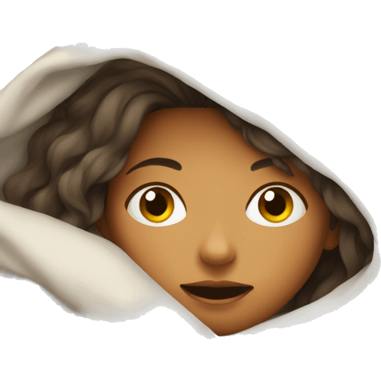 girl under blanket emoji