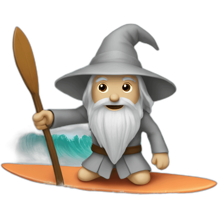 Gandalf surfing emoji