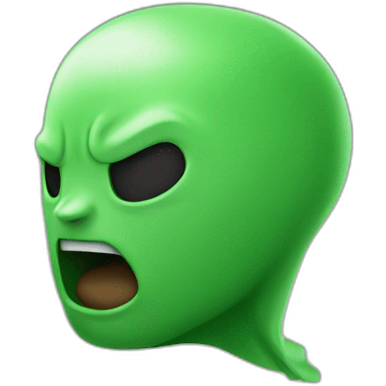 Fantôme vert qui attaque emoji