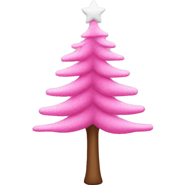 A pink cristhmas tree emoji