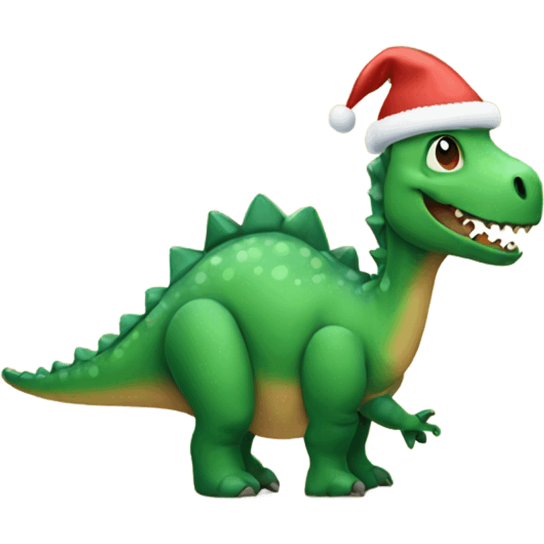 Christmas dinosaur  emoji