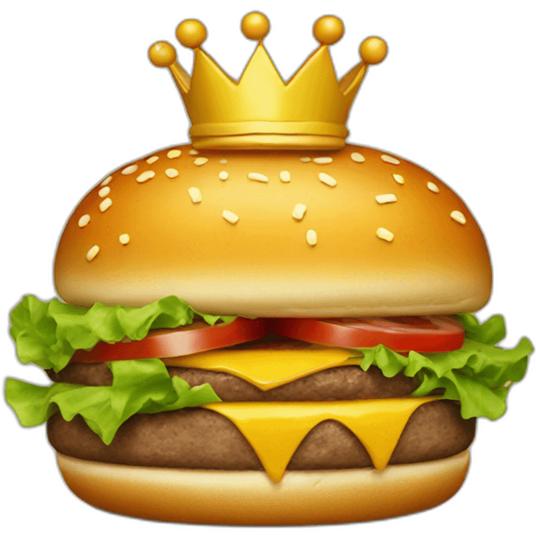 Burger with a crown emoji