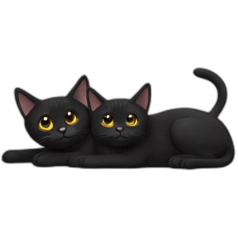 2 black cats emoji