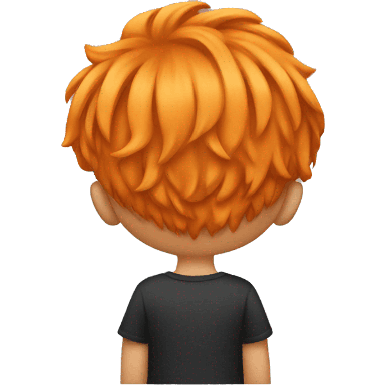 orange hair from behind emoji