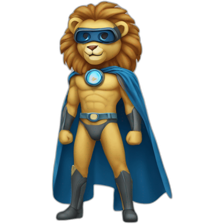 Super hero in lion emoji