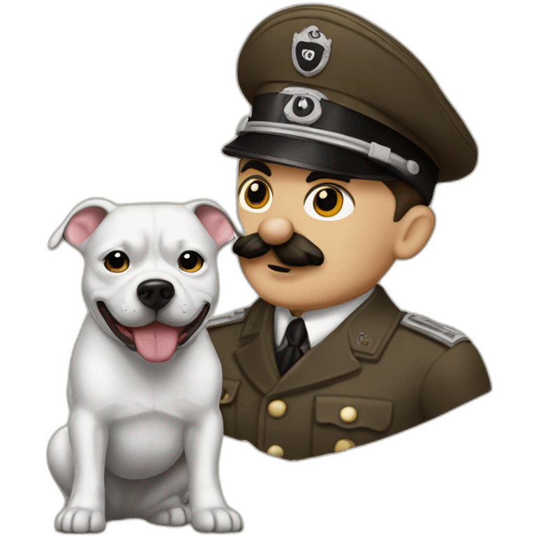 adolf hitler petting a pitbull emoji