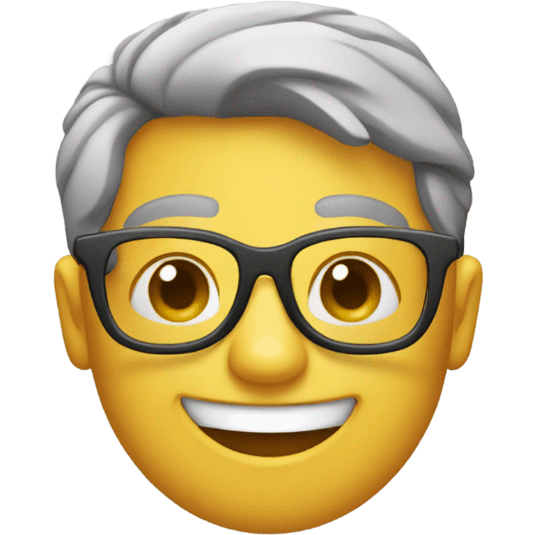 Smiling emoji with glasses emoji