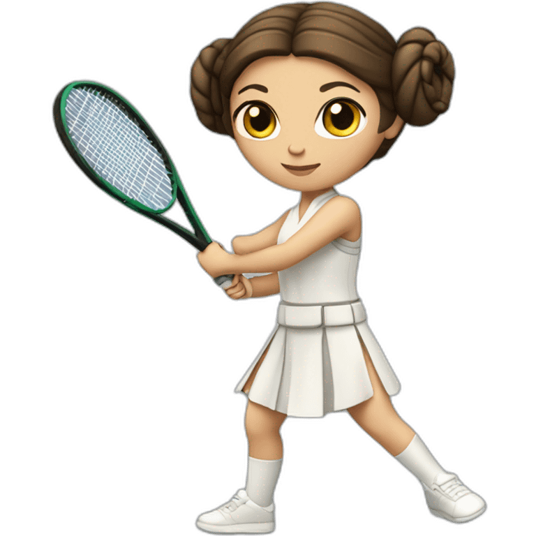 Princess leia tennis player emoji