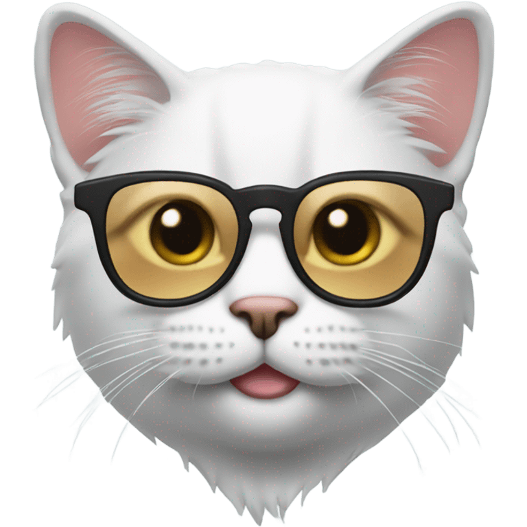 Cat wearing glasses emoji