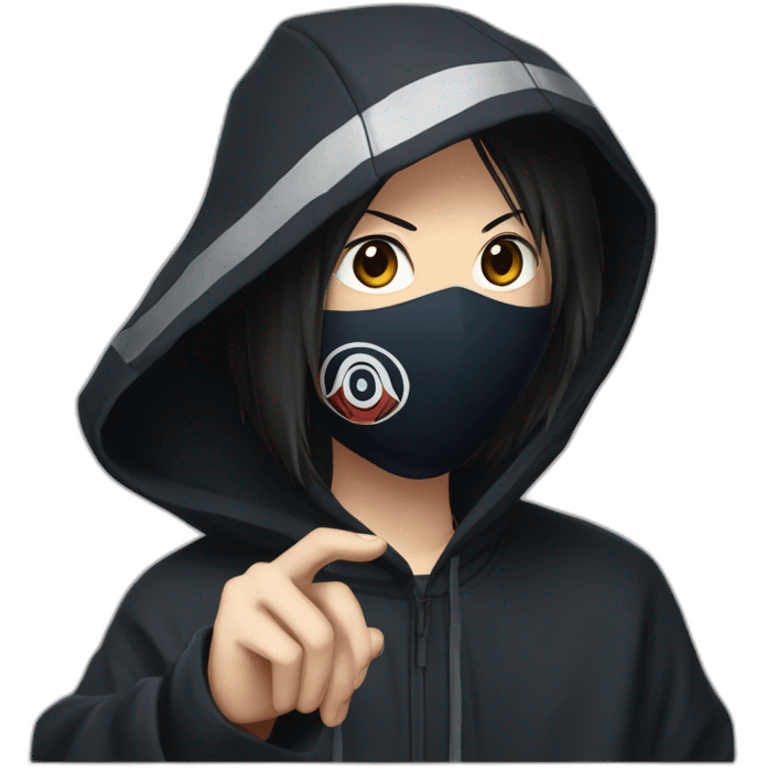 Itachi uchiwa wearing a LV hoodie  emoji