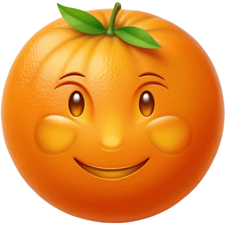 Cinematic Realistic Orange Emoji, Juicy and vibrant, with a bright, glossy skin that gleams in the light, revealing a slight texture from the natural pith. The orange segments peek through as the fruit radiates refreshing energy. Soft glowing outline, capturing the essence of a sweet, zesty burst of flavor in a perfect orange! emoji