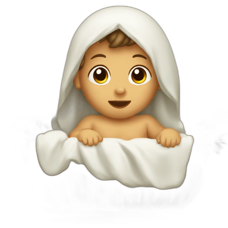 baby jesus in manger emoji