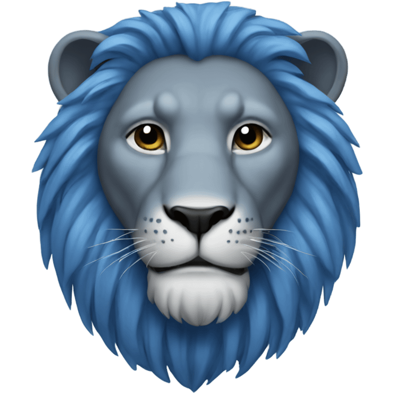 Blue lion emoji