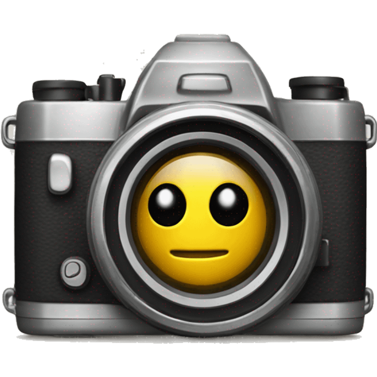 Camera with music notes emoji