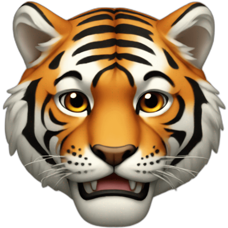 giant with tiger face emoji