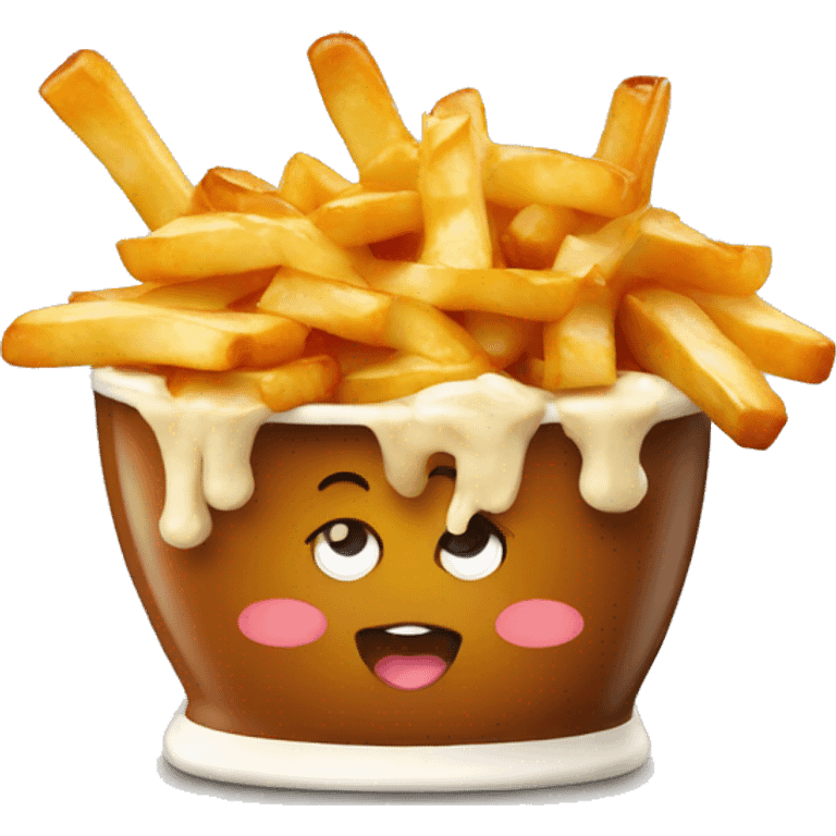 Poutine qui mange une poutine emoji