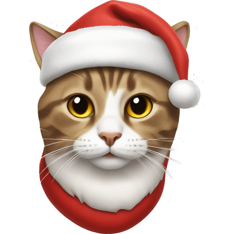 Cat with Santa hat emoji