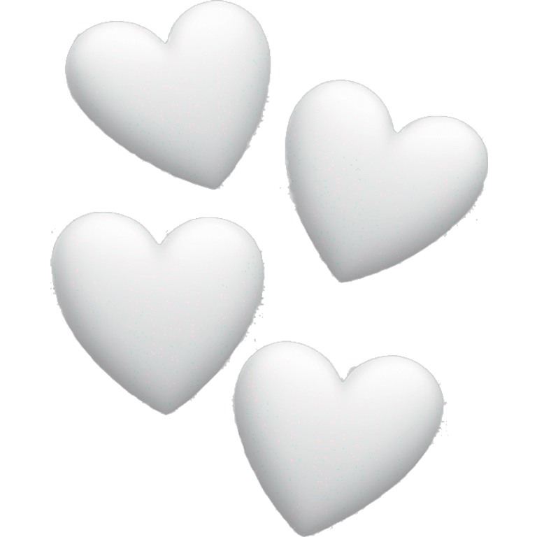 3 white hearts emoji