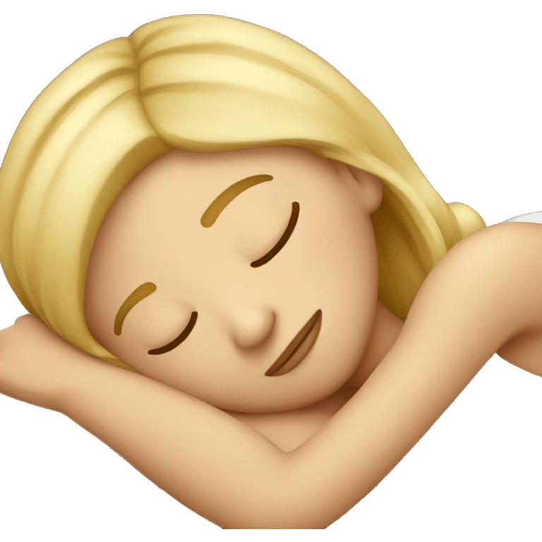 Blond girl sleeping emoji