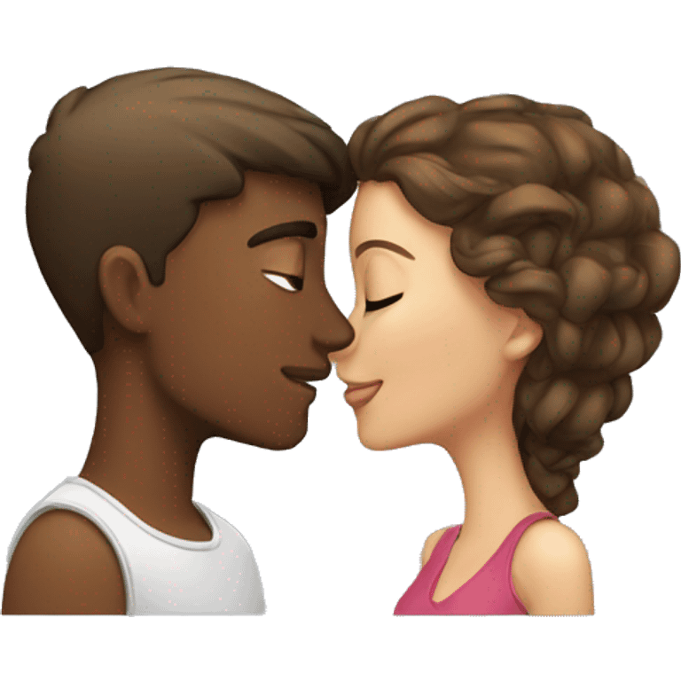 Boyfriend and girlfriend kissing emoji