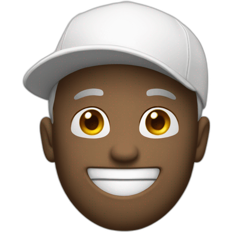 Emoji smiling with a white cap a  emoji