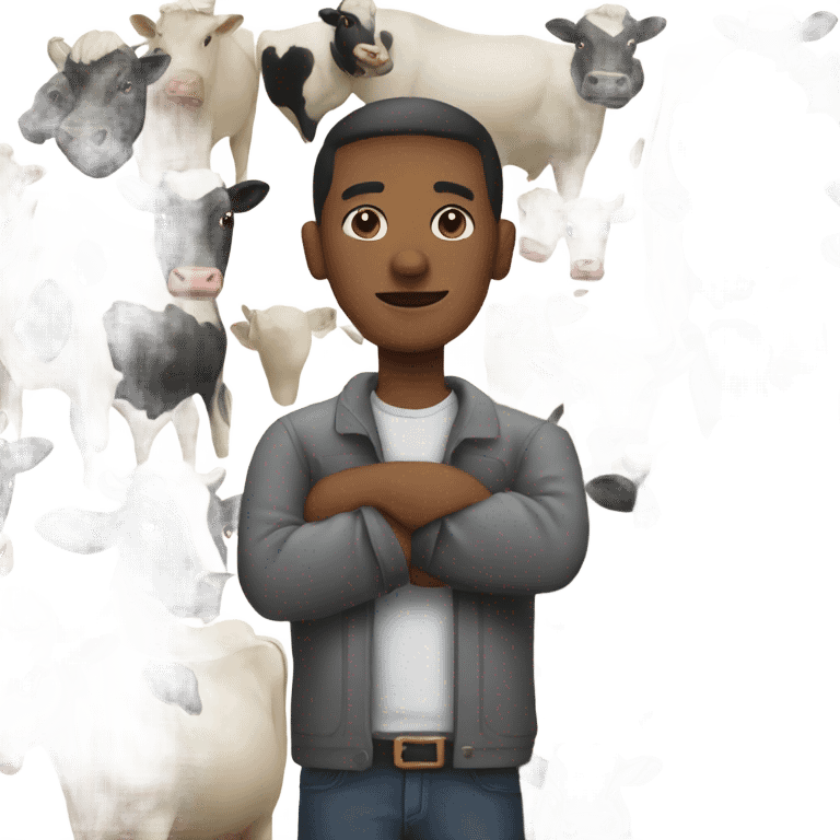 Man with a cow head emoji