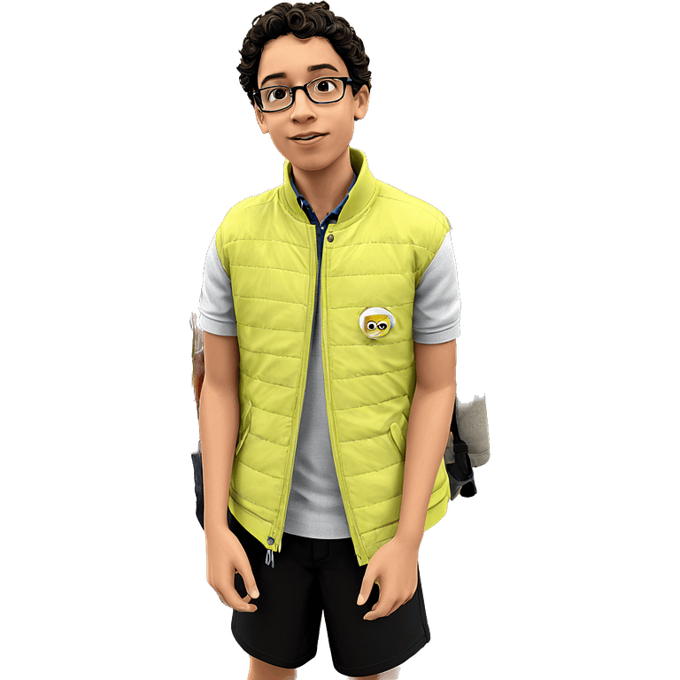 boy in glasses and jacket emoji