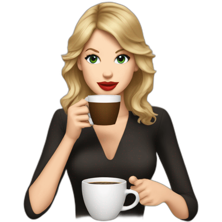 tylor swift drinking coffee  emoji