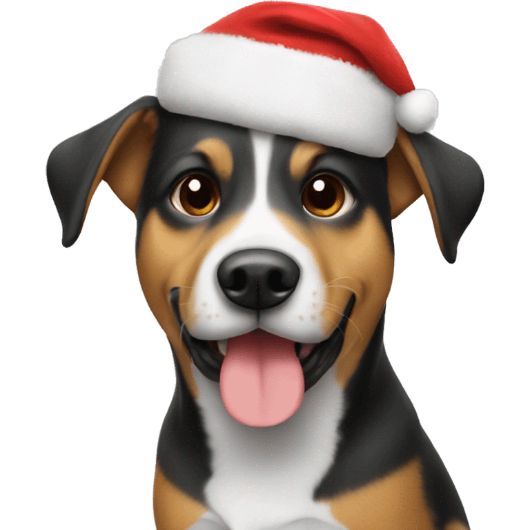 dog with santa hat  emoji