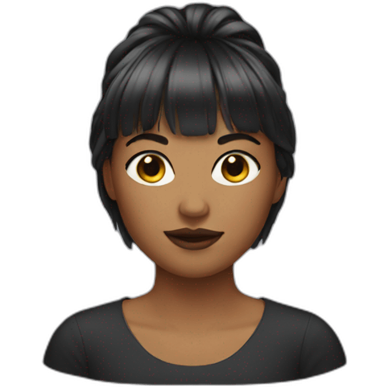 woman with bangs emoji