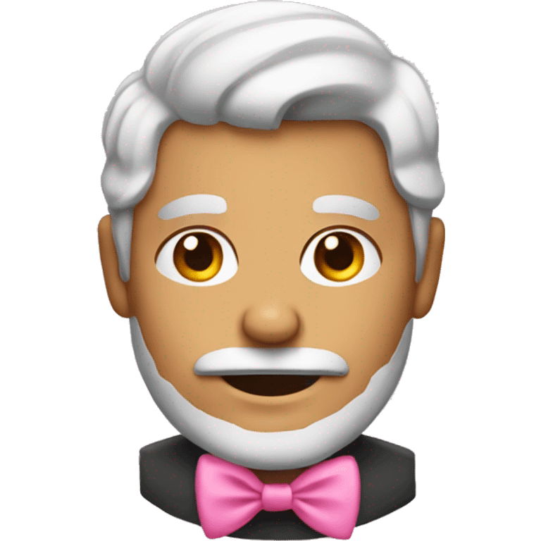 man with a pink bow in hair emoji