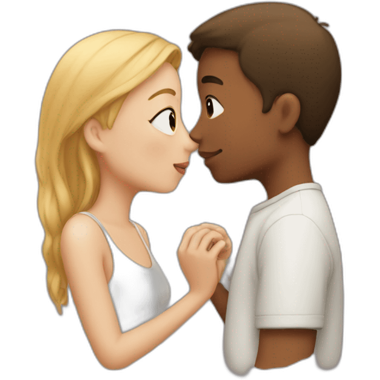 Boy and girl kissing  emoji